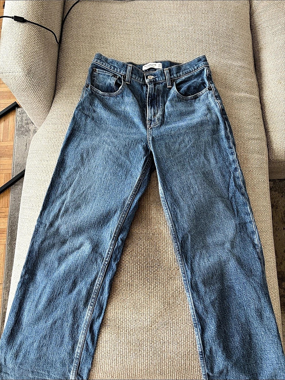 Abercrombie & Fitch Curve Love 90s Straight Jeans Straight Leg Jeans